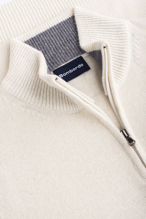 Lambswool Zip Polo, Jersey Knit, Regular Fit