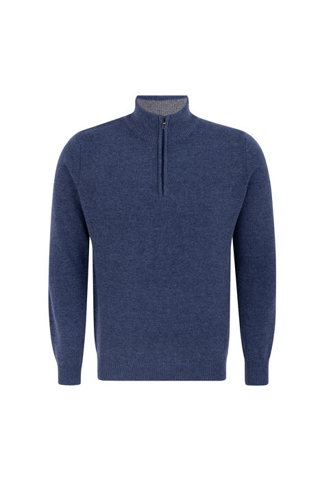 Lambswool Zip Polo, Jersey Knit, Regular Fit