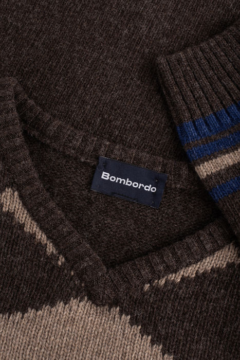 Pullover em Lambswool c/ Intársia